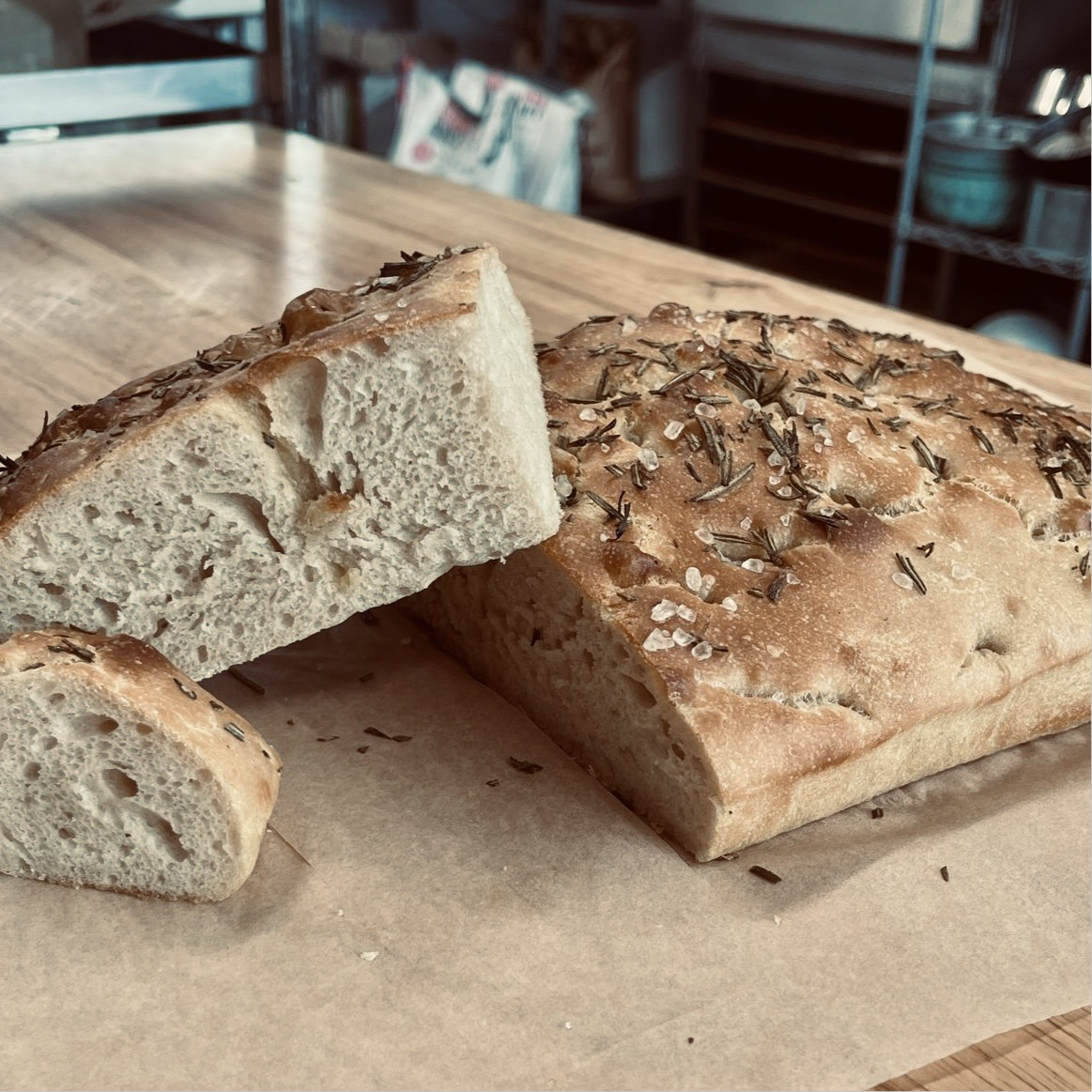 1/2 Rosemary & Sea salt focaccia