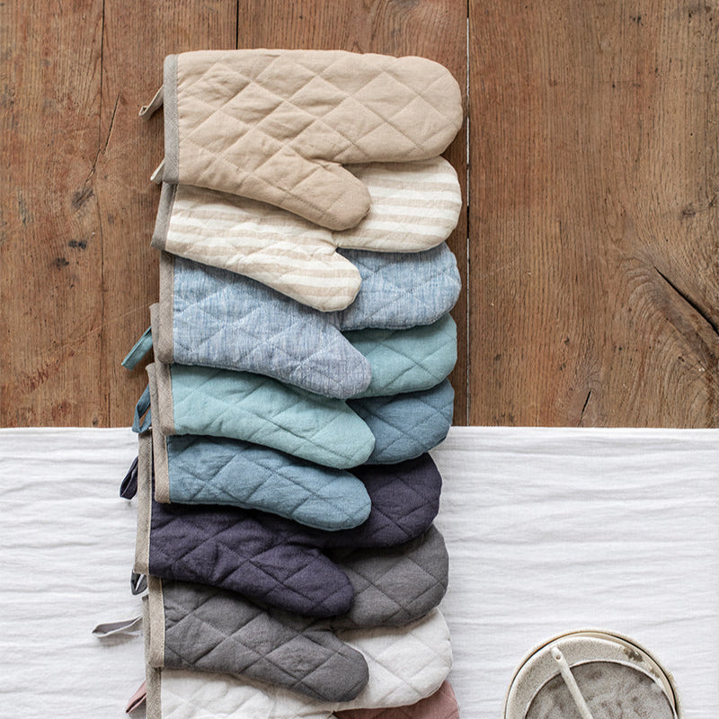 Linen Oven Glove Light Grey